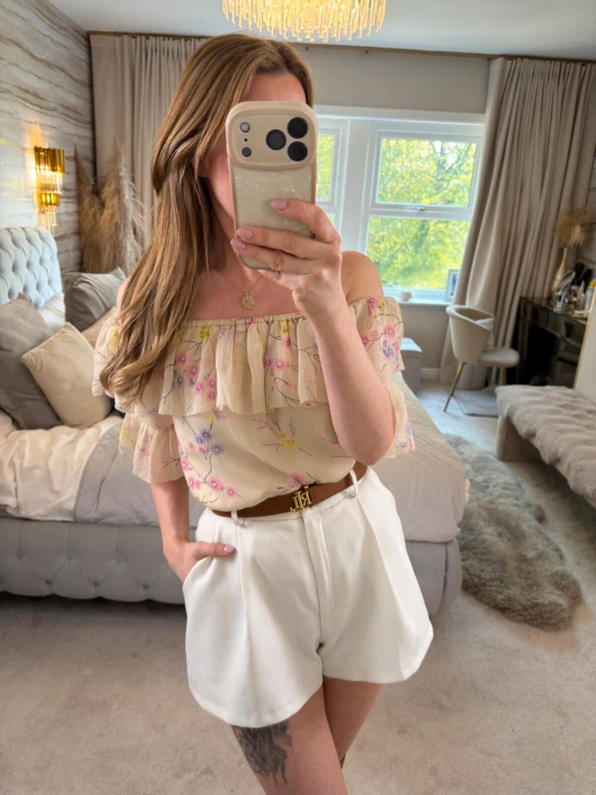 River Island Cream Frill Boho Blouse 8