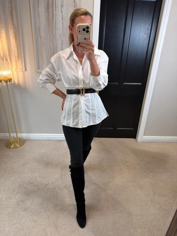 BNWT & Other Stories White Cinched Shirt 10