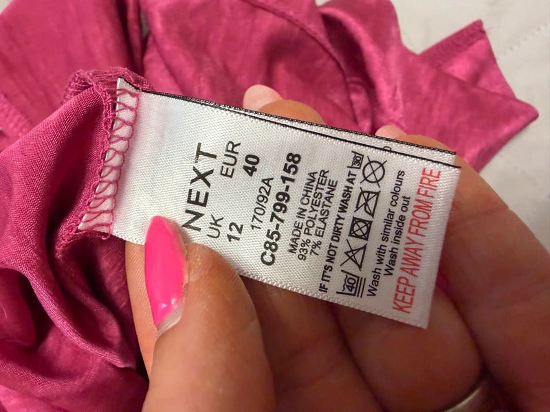 BNWT Next Pink Asymmetrical Maxi Dress 12