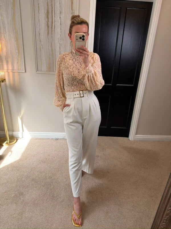 BNWT Miss Selfridge Cream Lace Blouse 8