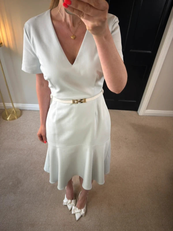 BNWT French Connection Light Blue Midi Dress 14