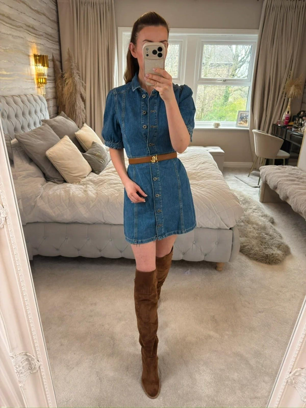 Jack Wills Denim Shirt Dress 6 ⭐