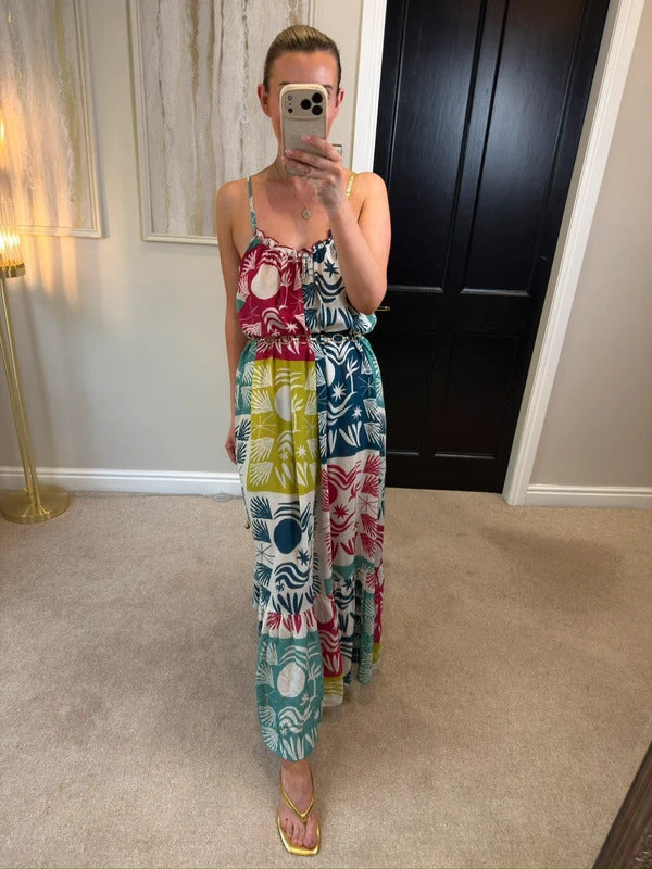 BNWT Anthropologie The Malika Gauze Maxi Dress by Celandine Daniella Manini XS