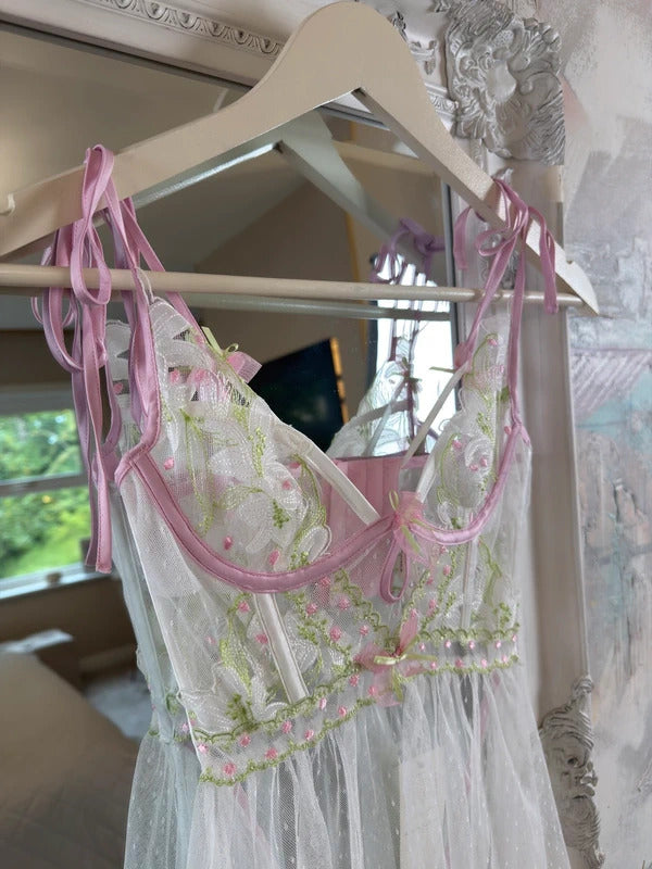 BNWT For Love & Lemons Floral Babydoll Slip Dress XXS