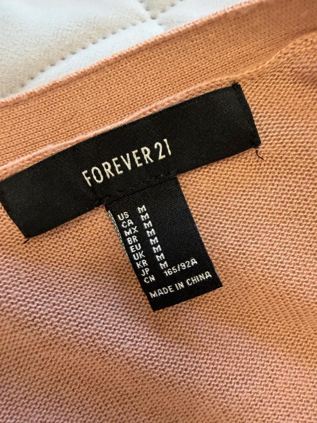 Forever 21 Peachy Pink Longline Cardigan Medium