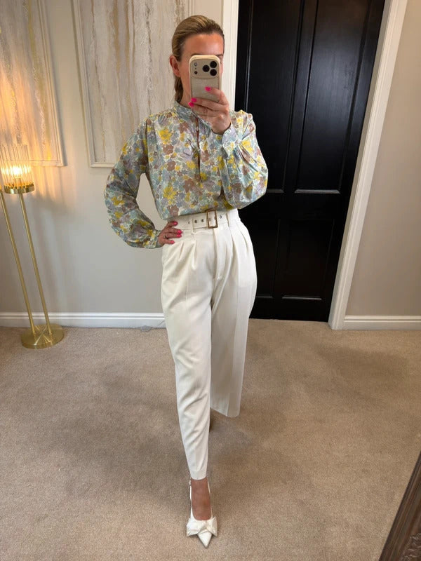 La Redoute Oversized Floral Tie Front Blouse 6
