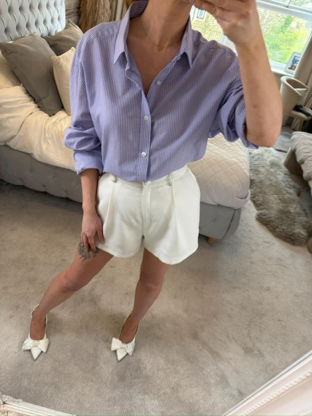 F&F Purple & White Stripe Shirt 18