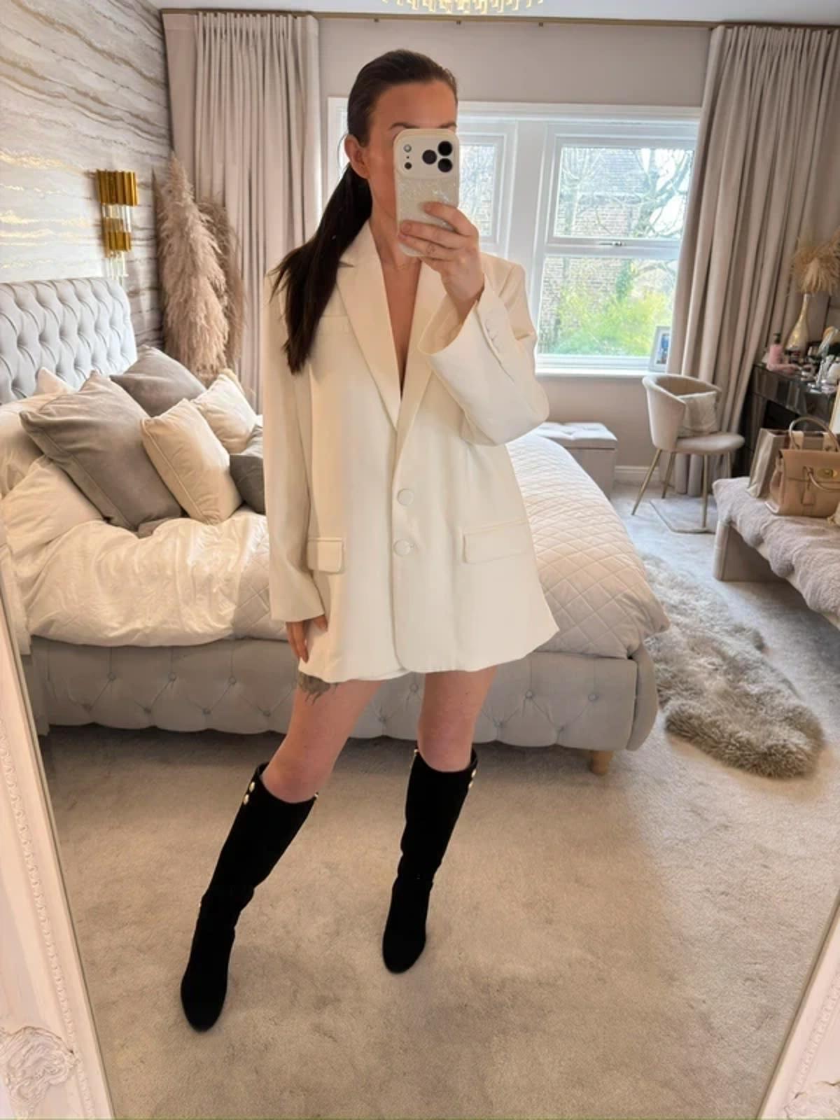 Forever Unique White Blazer 18
