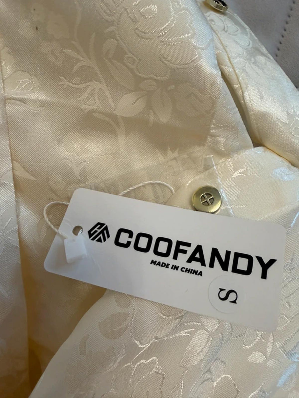 BNWT Cream Floral Satin Shirt Small