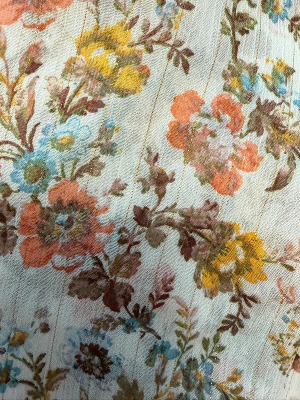 New Look Sheer Floral Frill Blouse 8