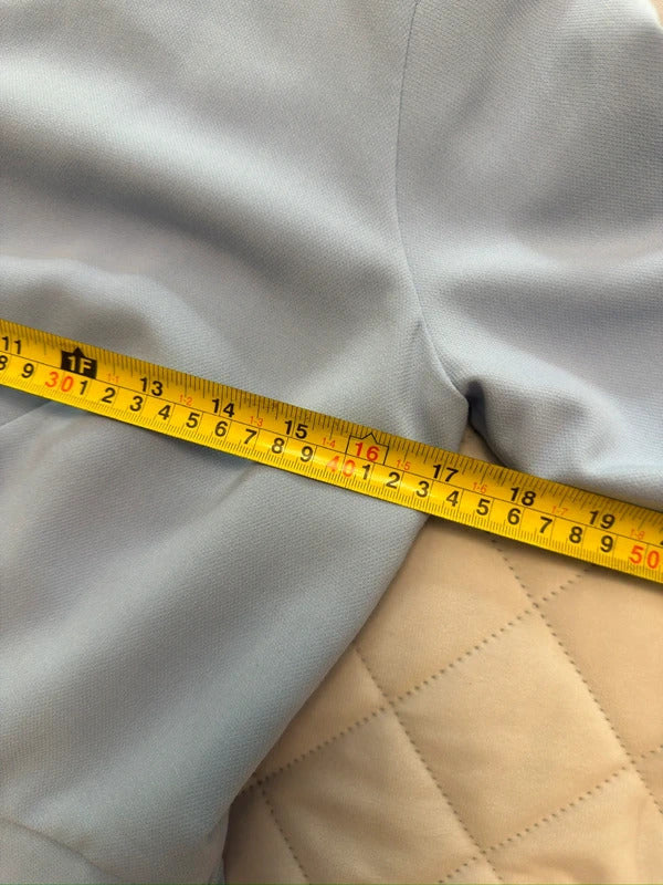 Libby Light Blue Richmond Asymmetrical Neckline Tailored Dress 12
