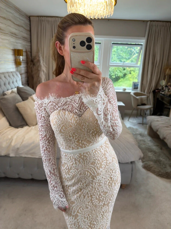 BNWT Elle Zeitoune White Marchesa Gown 12