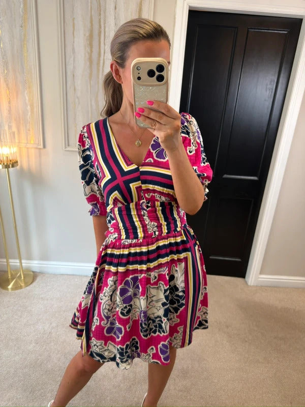Next Multicoloured Floral Mini Dress 8