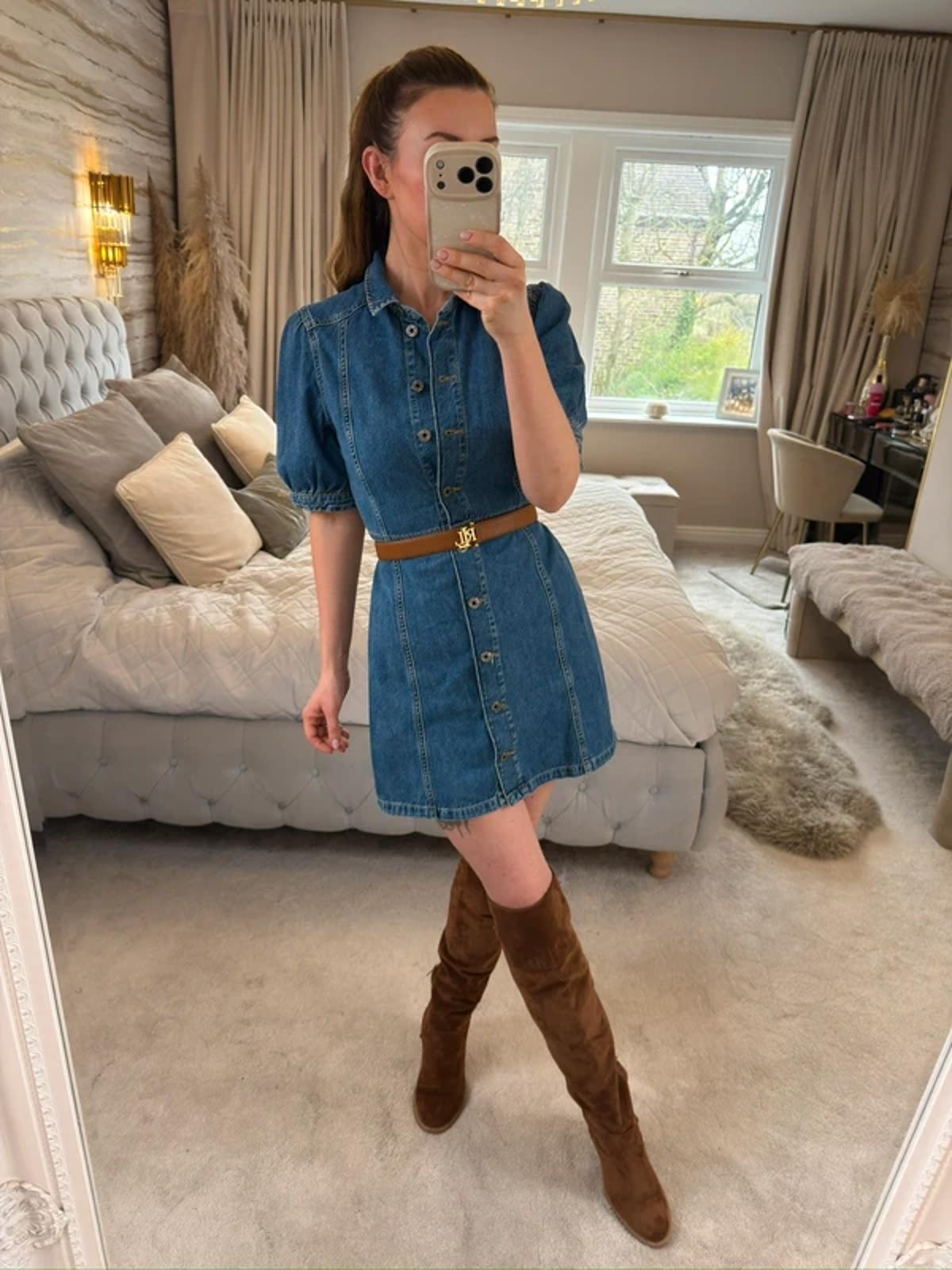 Jack Wills Denim Shirt Dress 6 ⭐