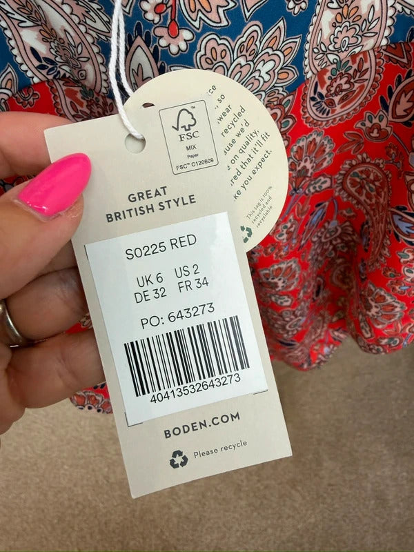 BNWT Boden Arezzo Paisley Swimsuit 6