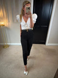 Zara Black Tailored High Waisted XS