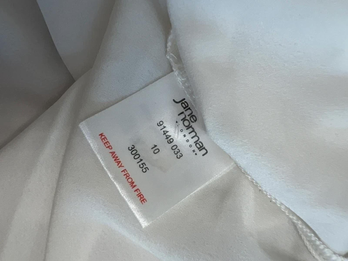 Jane Norman White Lace Boho Blouse 10