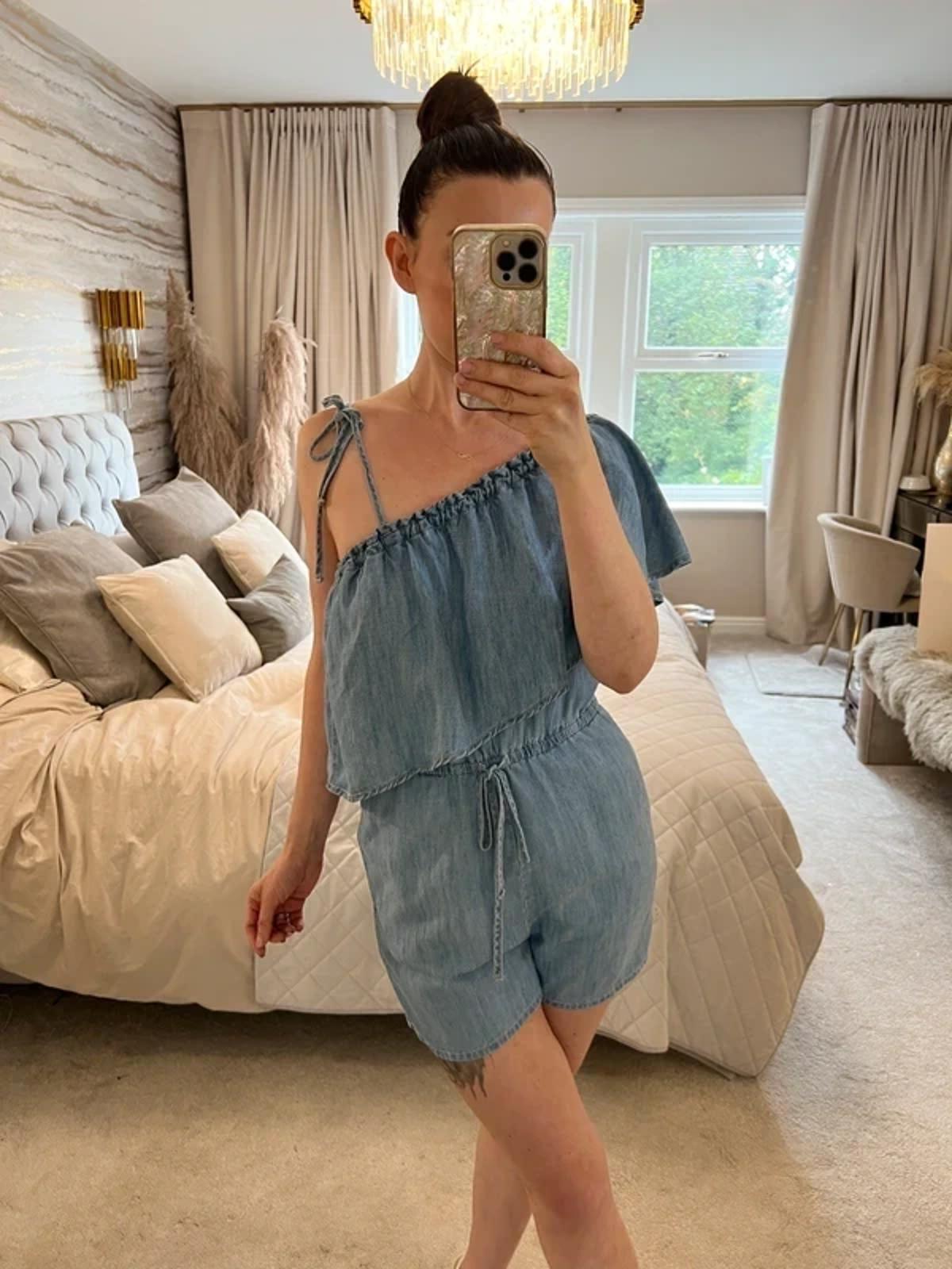 Next Denim Asymmetrical Playsuit 6