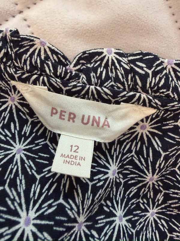 Per Una Cream & Navy Boho Blouse 12
