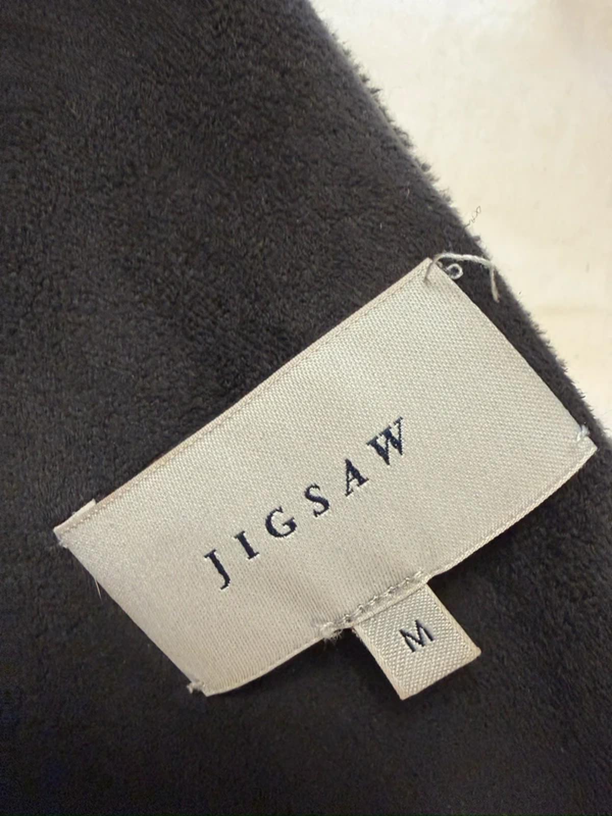 Jigsaw Black Faux Fur Coat Medium