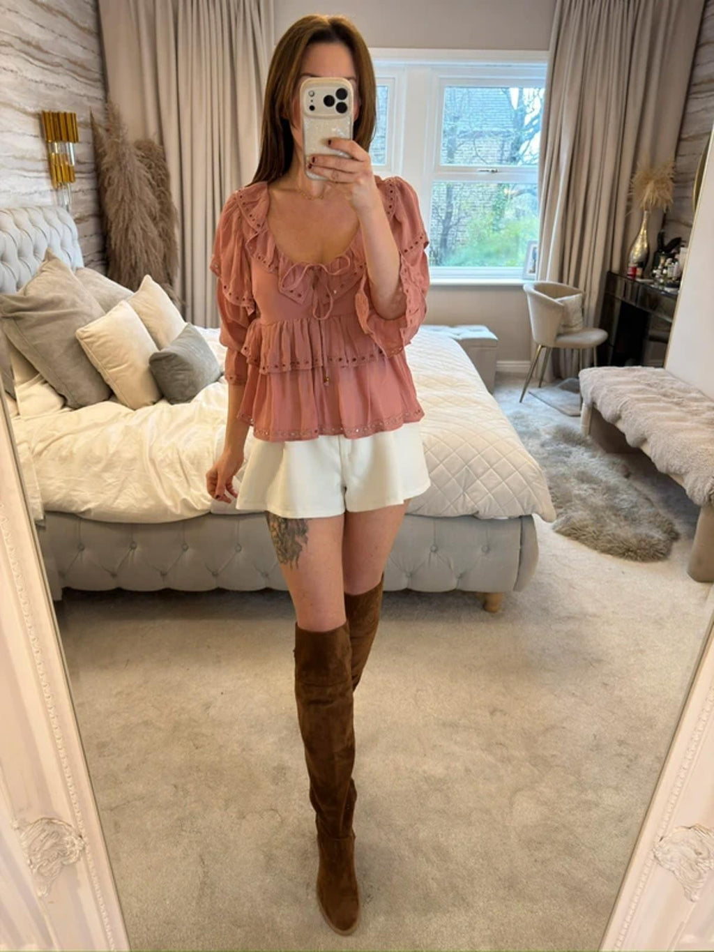 BNWT Dusky Pink Boho Blouse 8