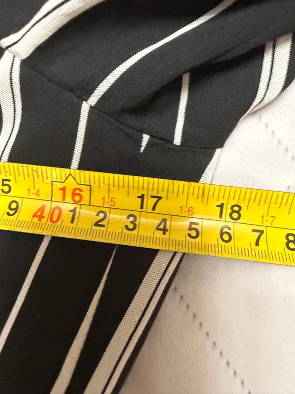 Riani Black & White Striped Shirt Dress Short Sleeve Size 10