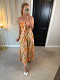 Warehouse Multicoloured Floral Wide Leg Jumpsuit Petite 4