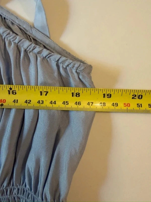 M&S Light Blue Relaxed Maxi Dress 8