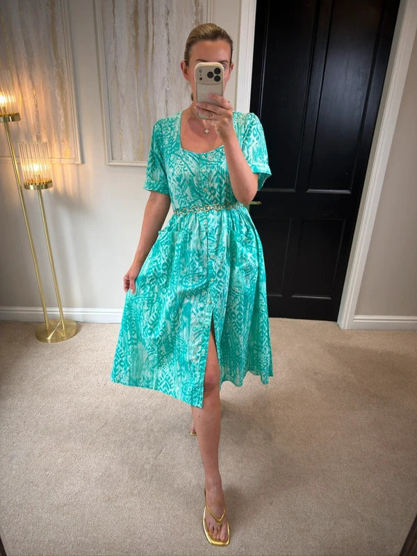 Orientique Turqoise Oversized Shirt Dress 10