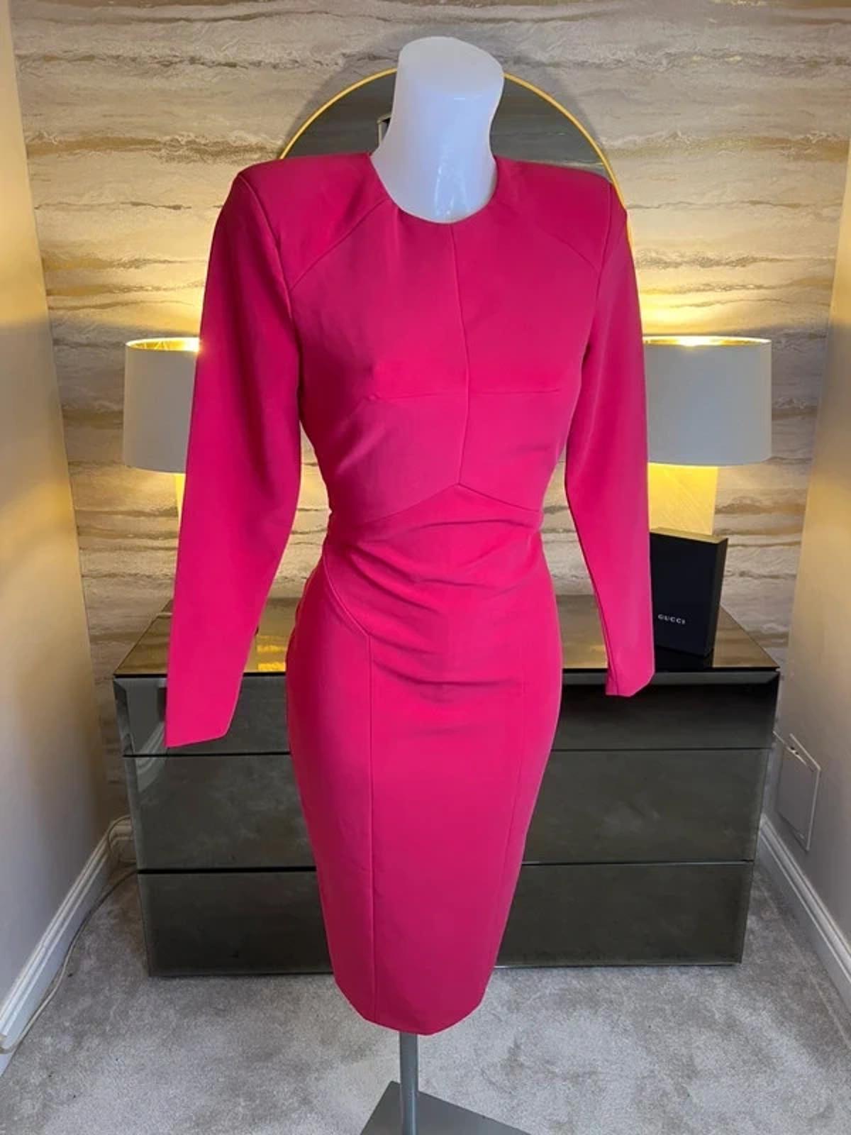 AQ / AQ Pink Open Back Midi Dress 8