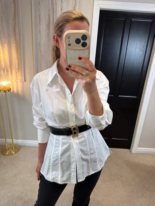 BNWT & Other Stories White Cinched Shirt 10