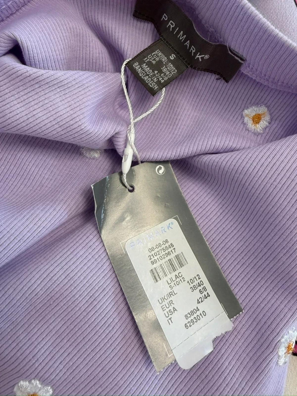 Primark Lilac Daisy Skirt Co Ord S/M