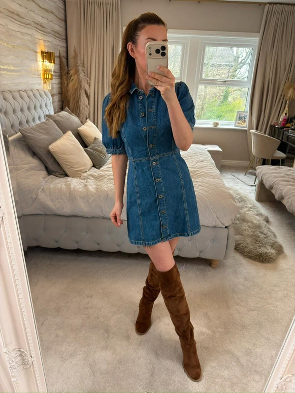 Jack Wills Denim Shirt Dress 6 ⭐