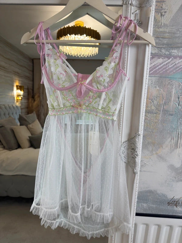 BNWT For Love & Lemons Floral Babydoll Slip Dress XXS