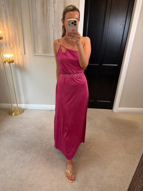 BNWT Next Pink Asymmetrical Maxi Dress 12
