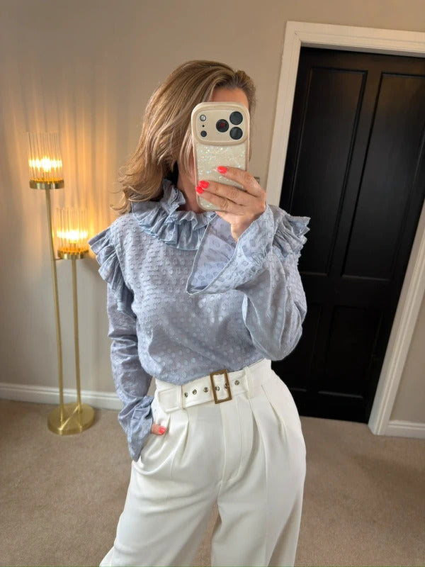 Lost Ink Dobby Frill Blouse 16