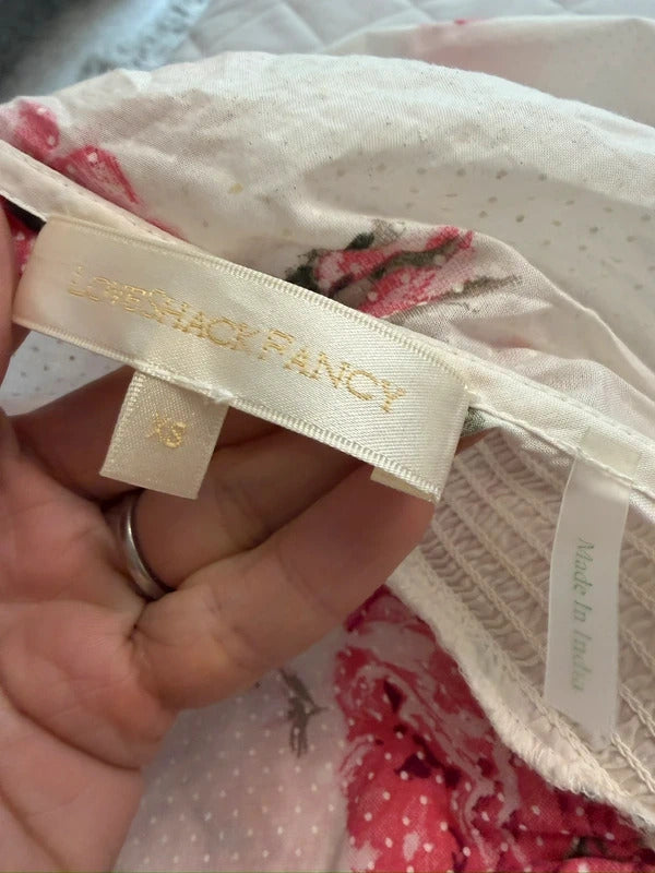 LoveShackFancy Pink Firefly Midi Dress