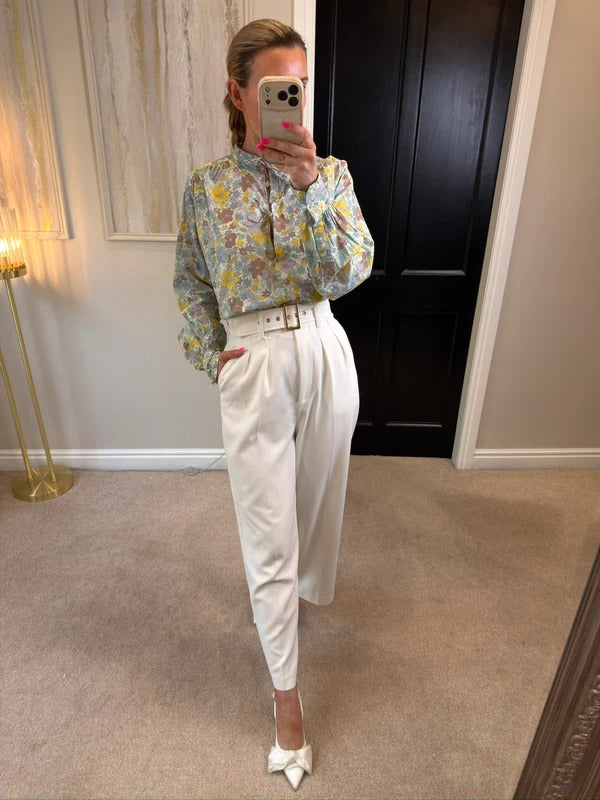 La Redoute Oversized Floral Tie Front Blouse 6