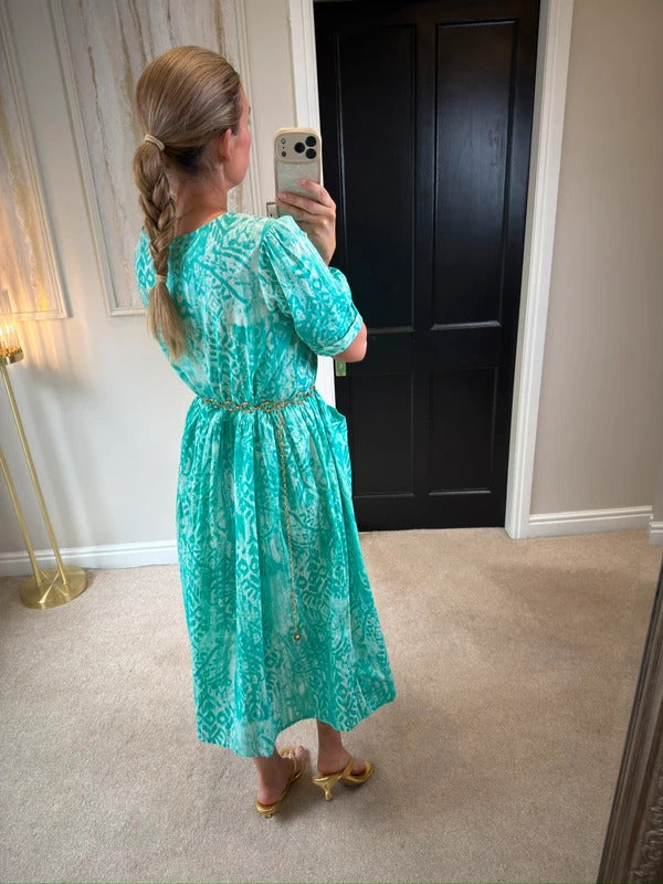 Orientique Turqoise Oversized Shirt Dress 10