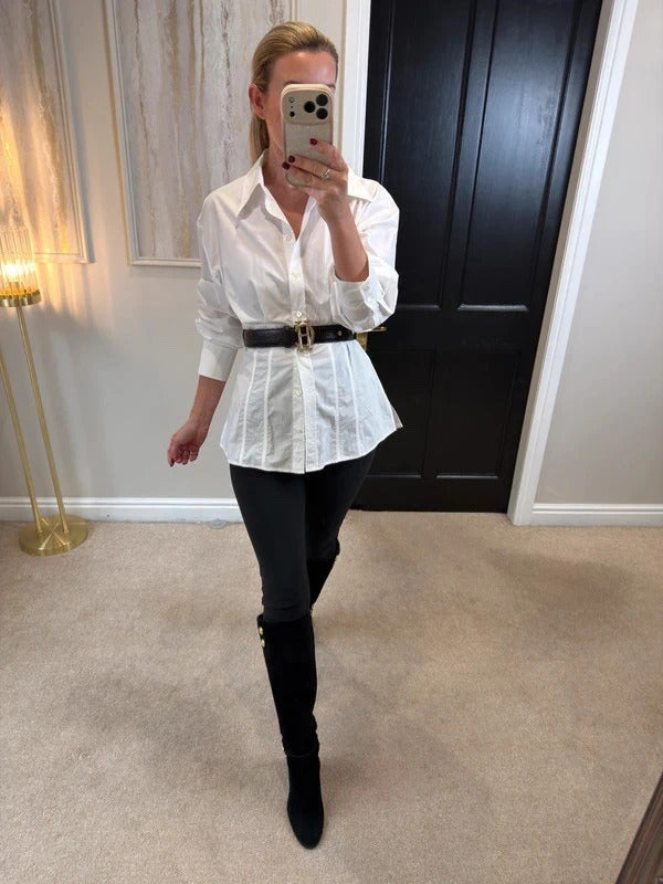 BNWT & Other Stories White Cinched Shirt 10