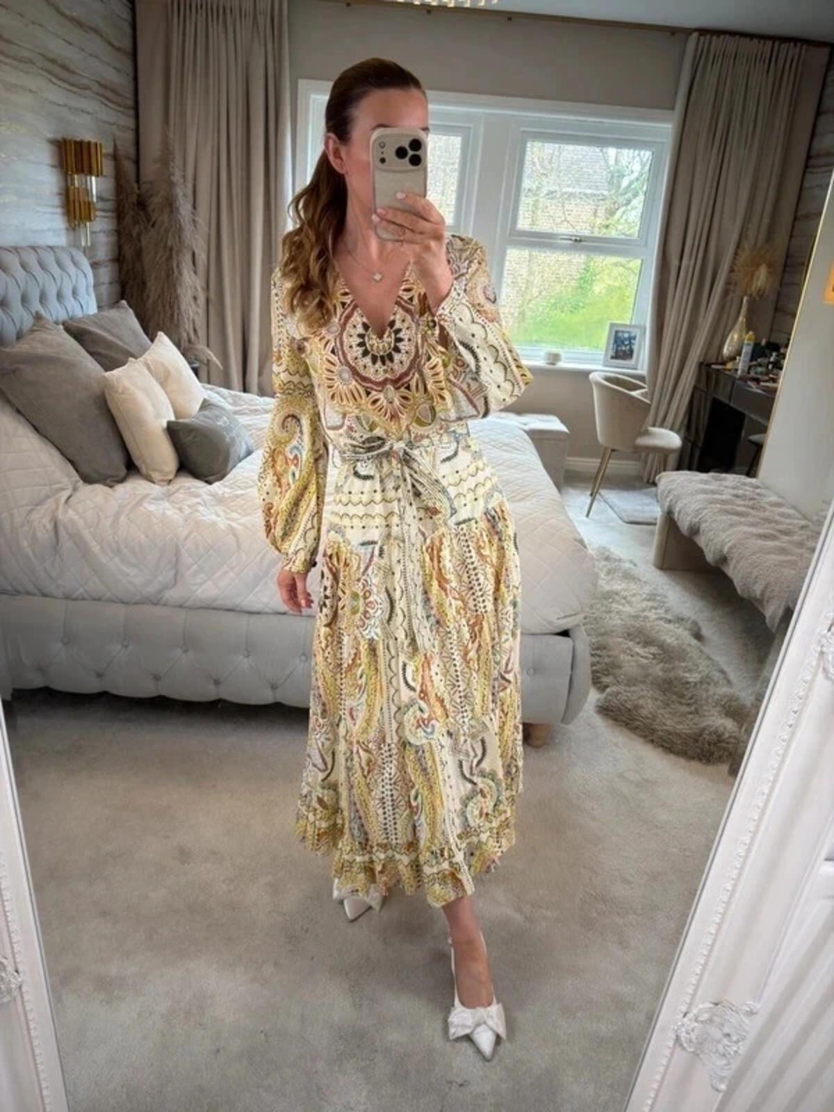 Zara Bohemian Midi Dress Small