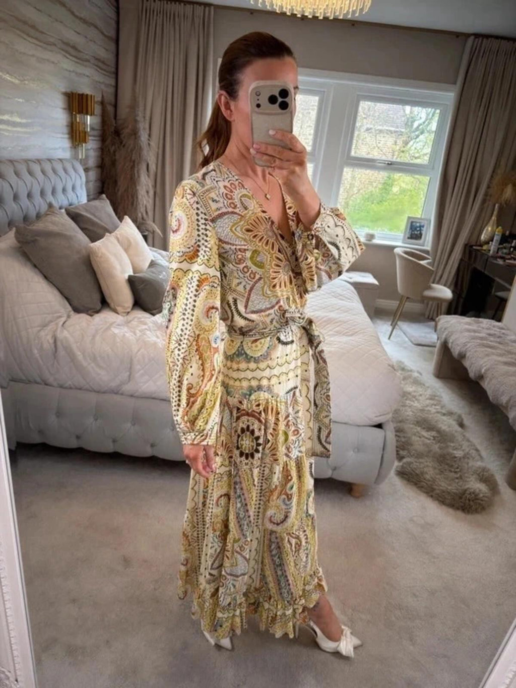 Zara Bohemian Midi Dress Small