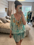 Miss June Sheer Green Kimono One Size