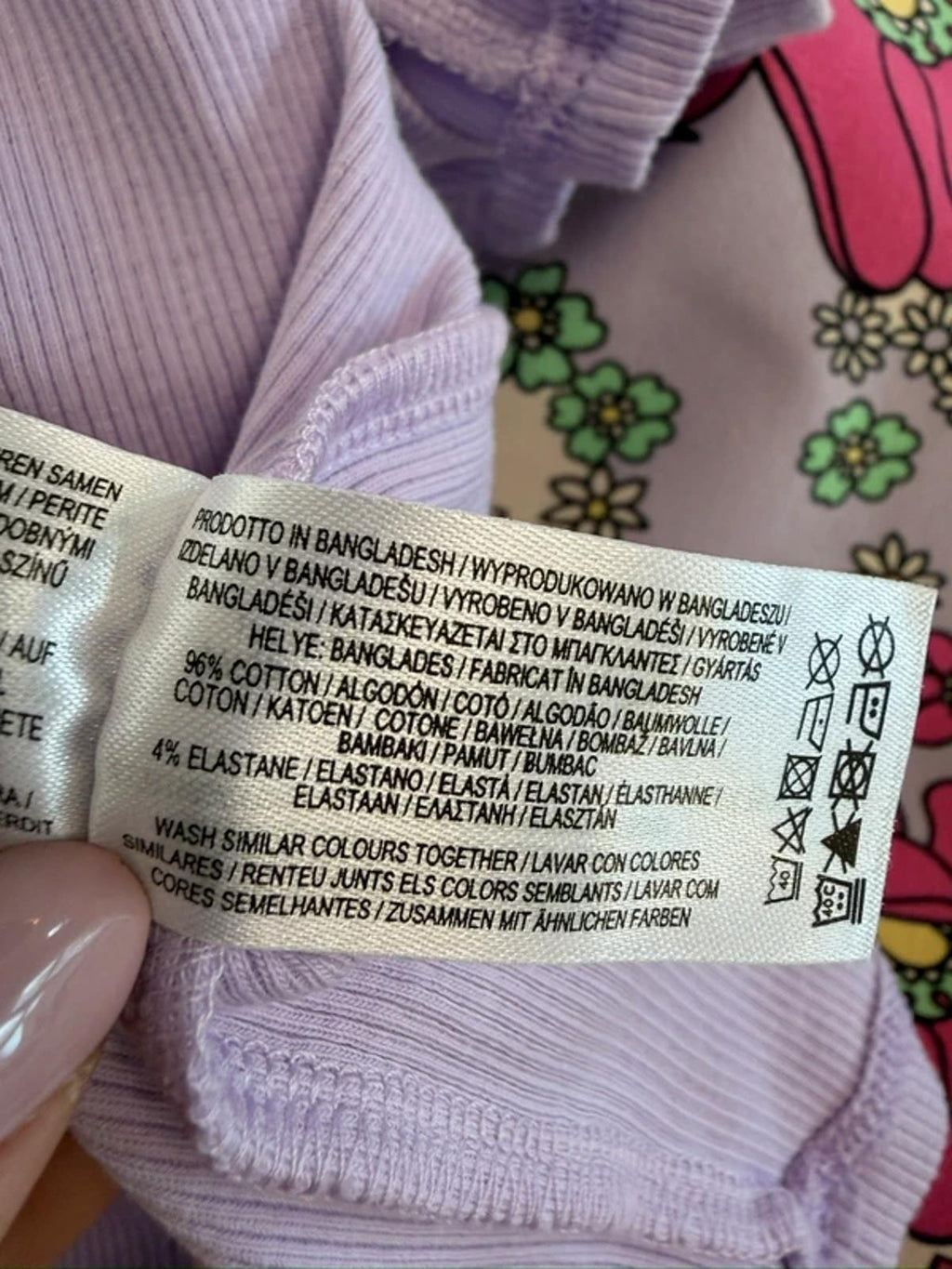 Primark Lilac Daisy Skirt Co Ord S/M