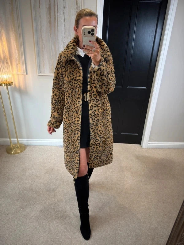 Jacqueline de Yong Animal Print Faux Fur Small