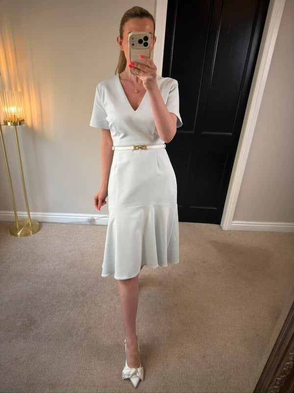 BNWT French Connection Light Blue Midi Dress 14