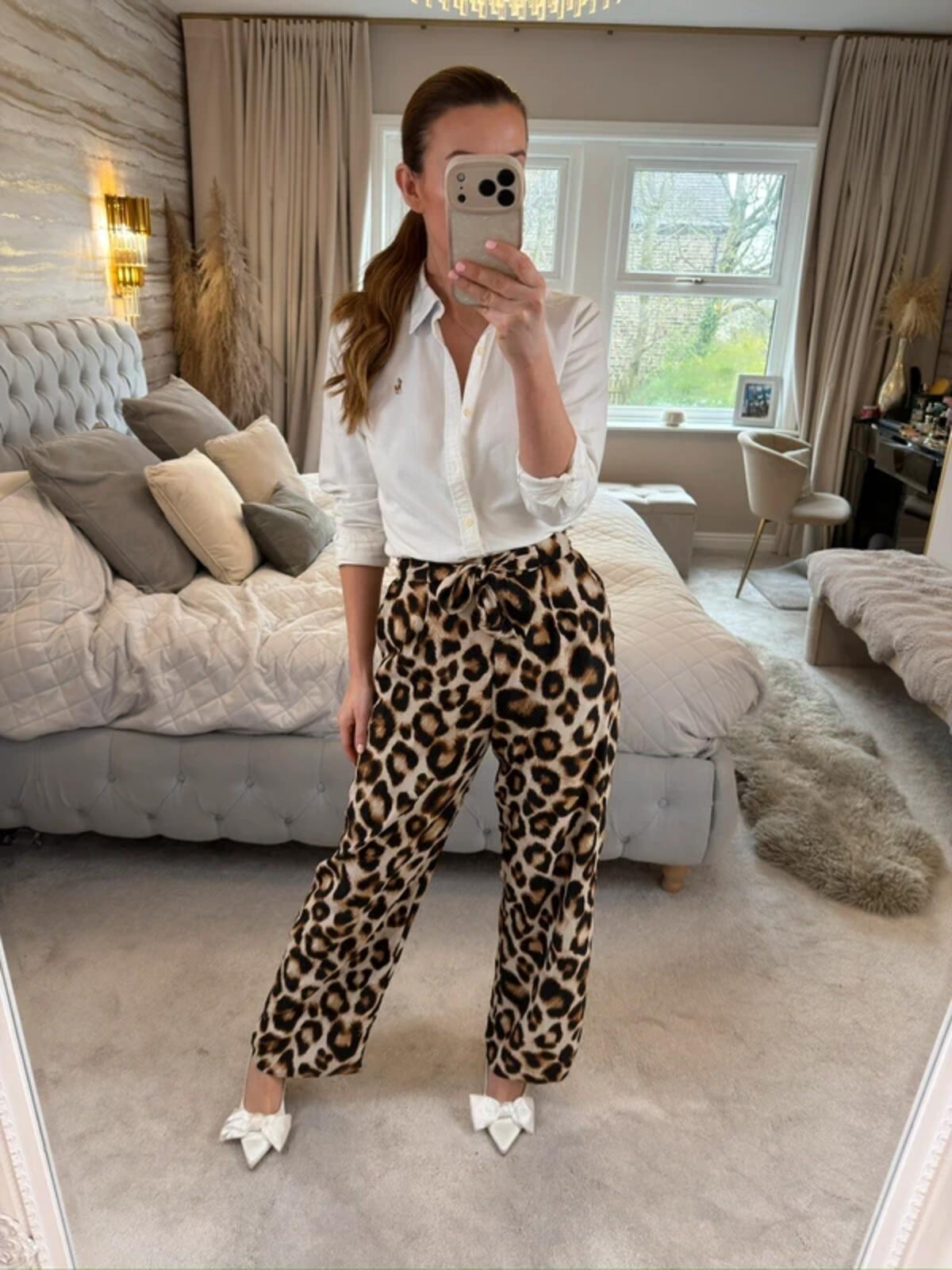 F&F Animal Print Belted Trouser 10