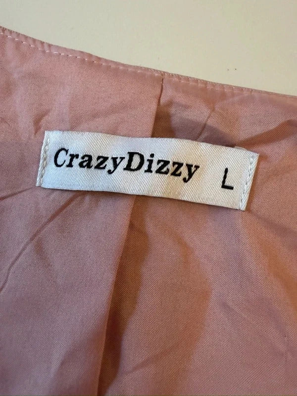 CrazyDizzy Pink Waistcoat / Top Large