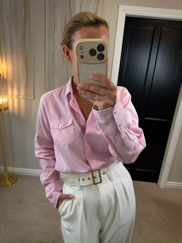Rydale Pink Hannah Stripe Shirt 14