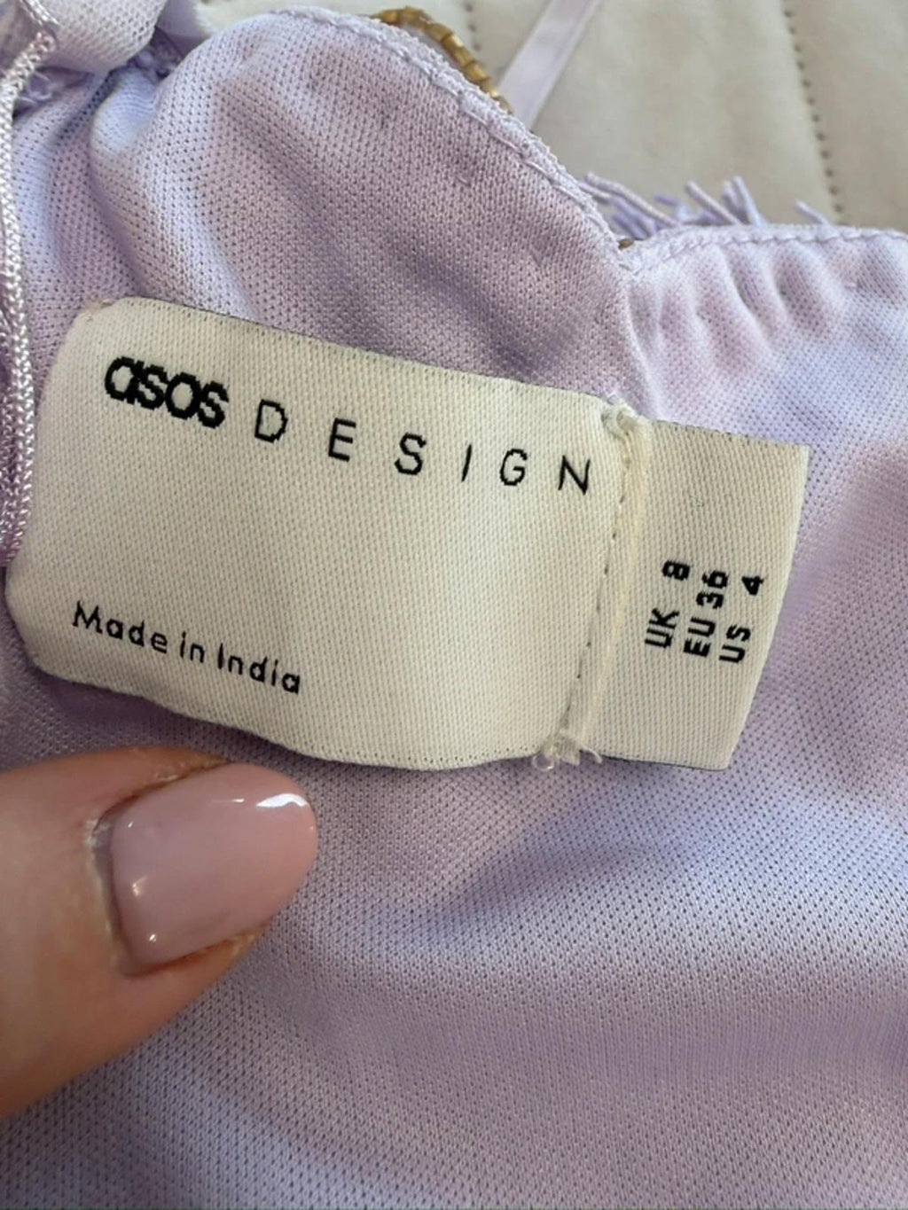 ASOS Lilac Fringe Embellished Festival Shorts 8